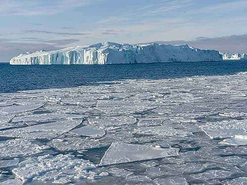 Winter at the Ilulissat Fjord-located in the Disko Bay in West Greenland Nature Print